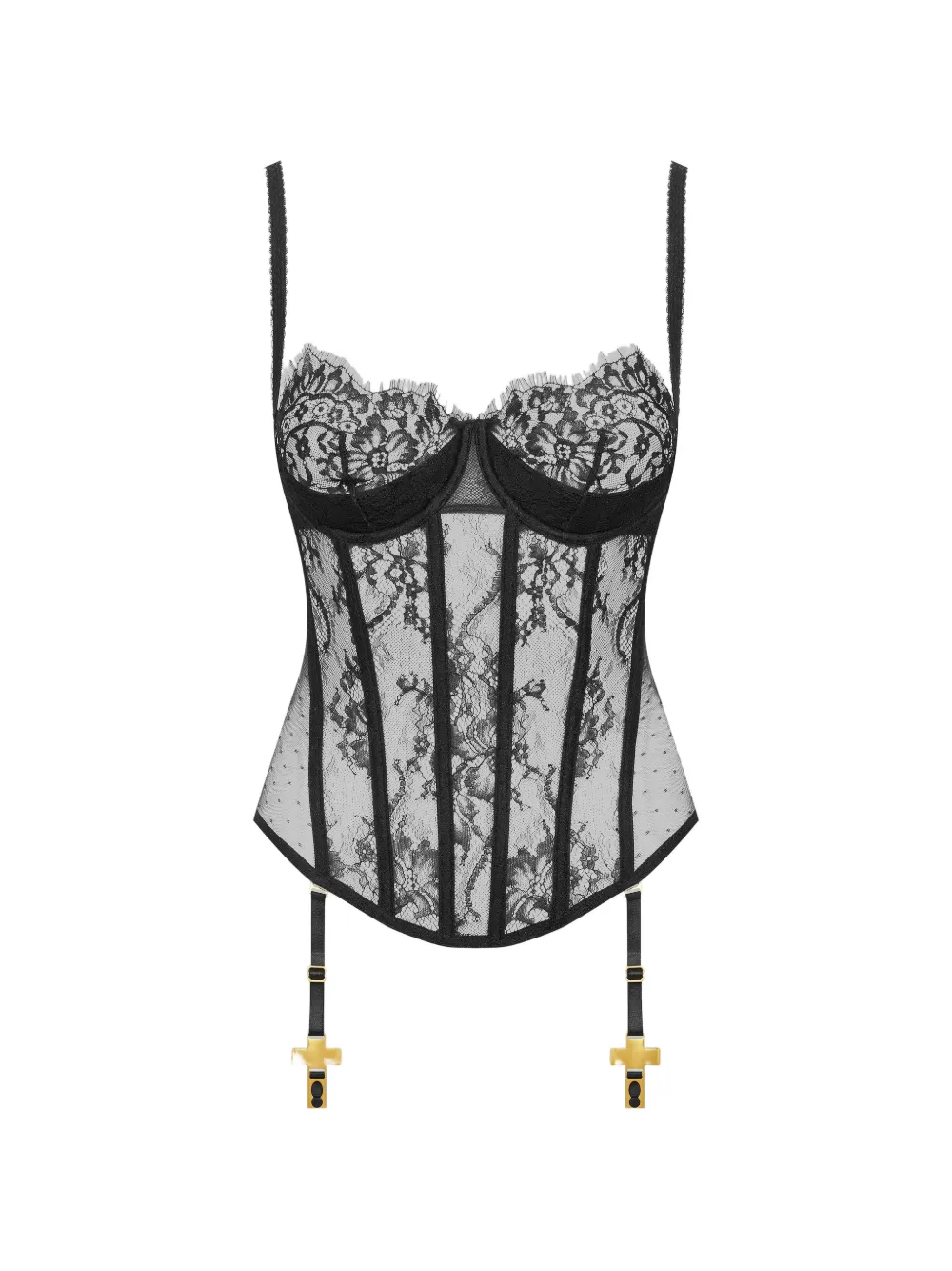 SCANDALE Inspiration Divine lace corset - Nero