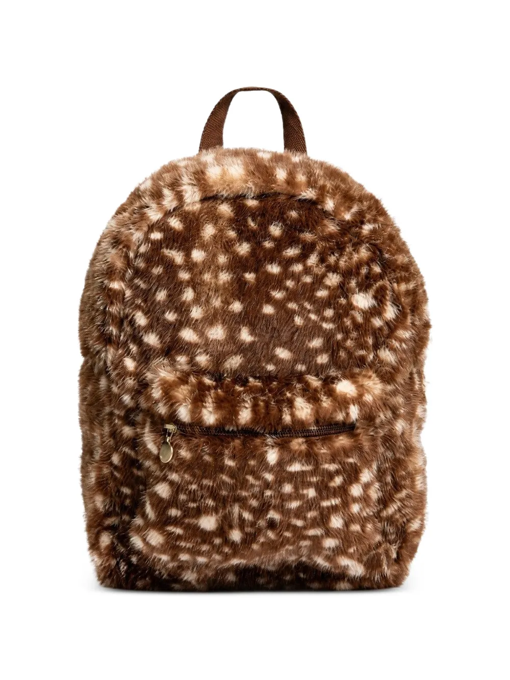 Bonpoint Ganj fawn-print faux-fur backpack - Marrone