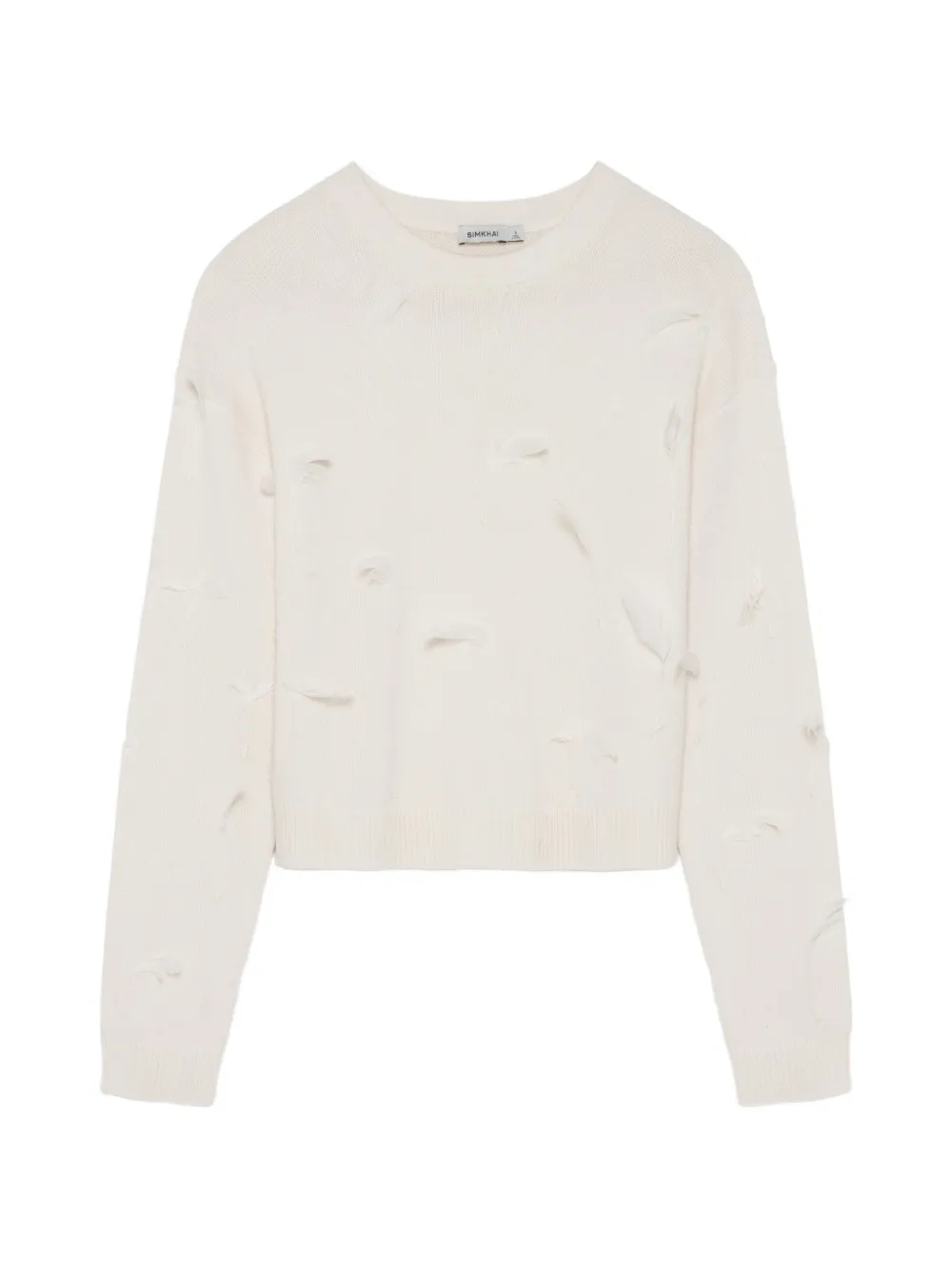 SIMKHAI Avrae feather-appliqué sweater - Nude