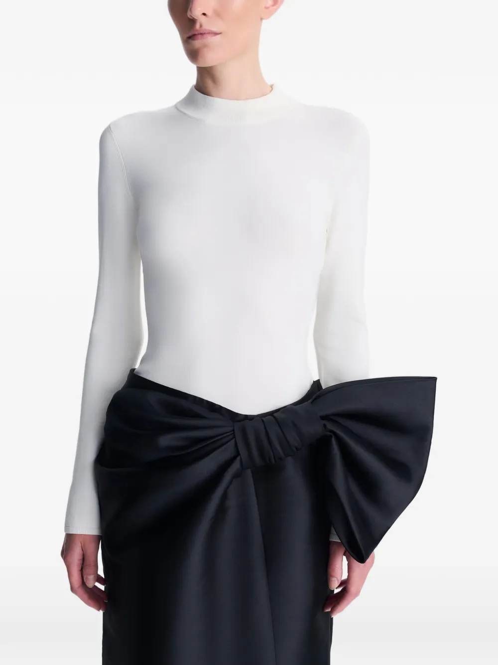 SIMKHAI Coralyne bow-detail gown Zwart