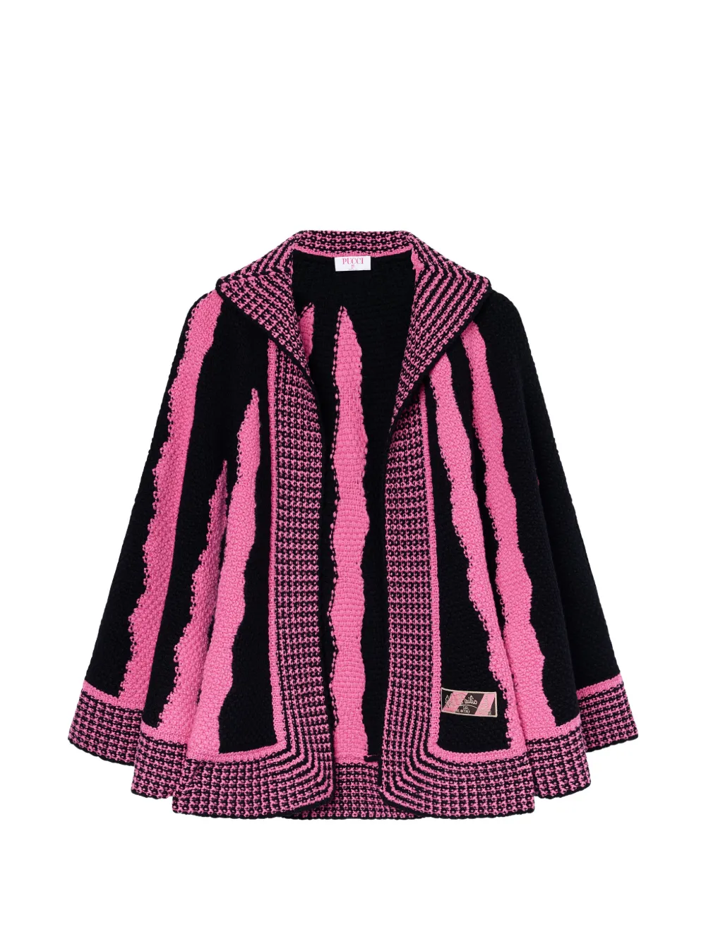 PUCCI Fiamme-print wool cape - Schwarz