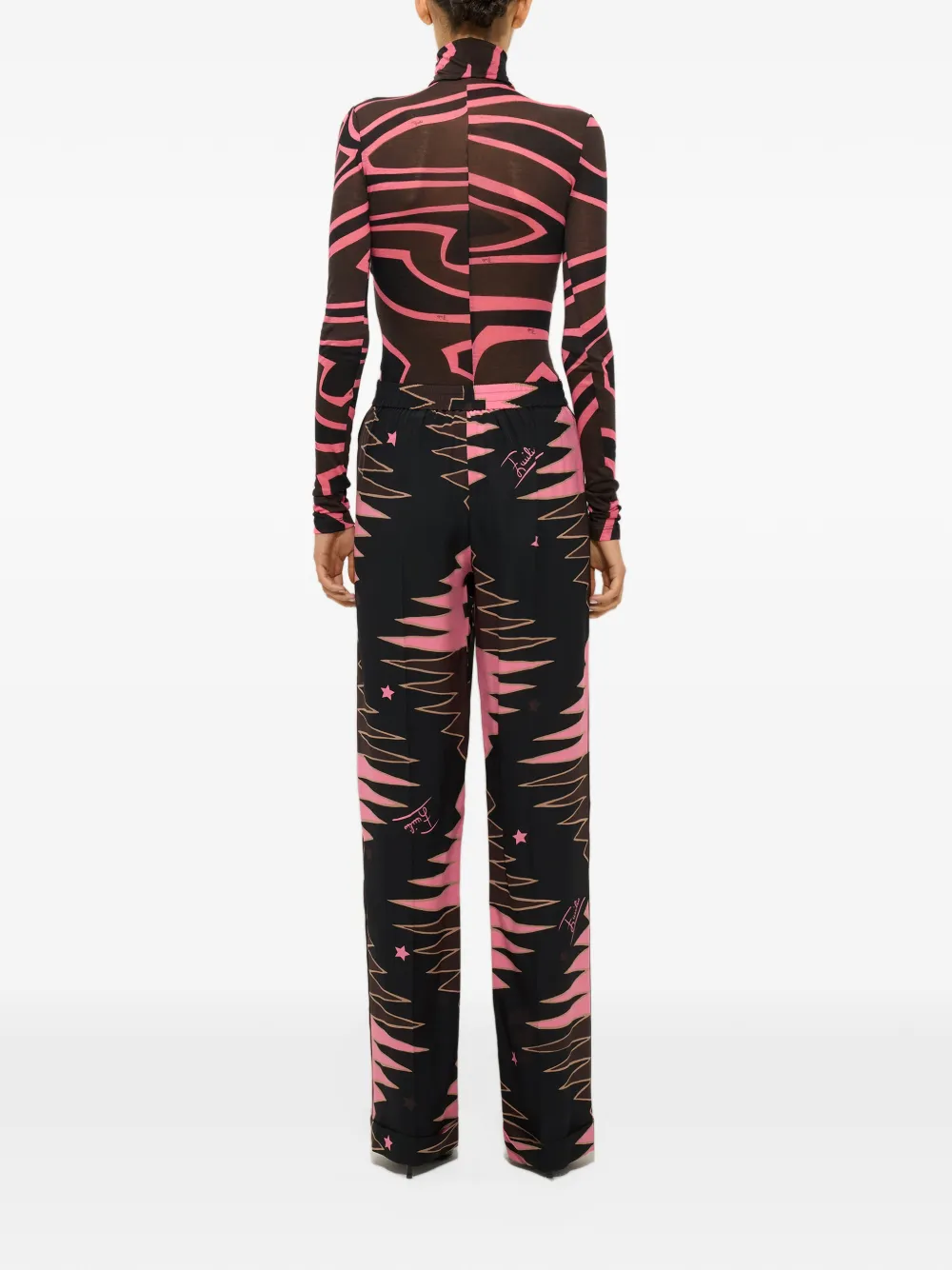 PUCCI Valdimontone-print silk pants Bruin