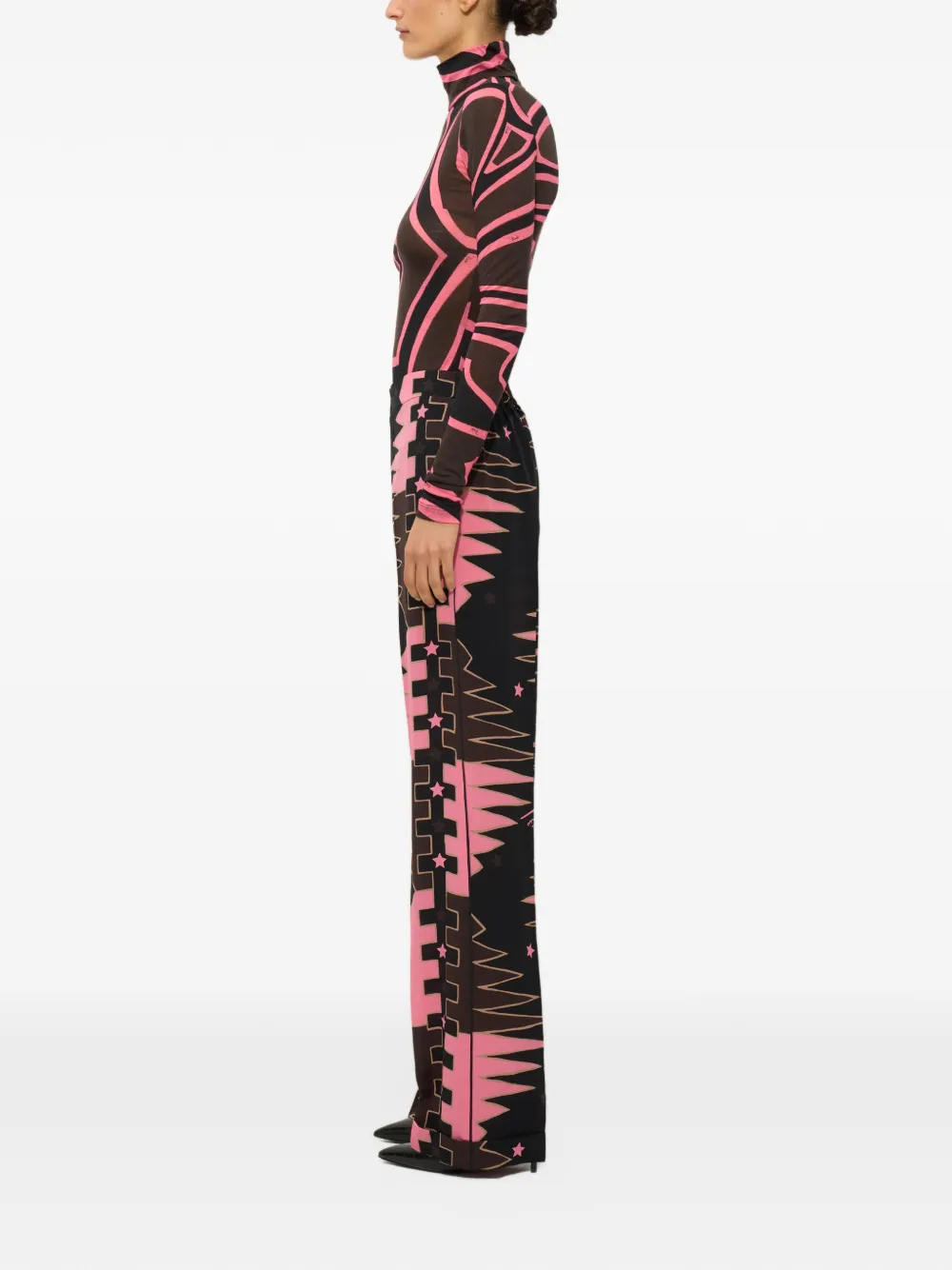 PUCCI Valdimontone-print silk pants Bruin