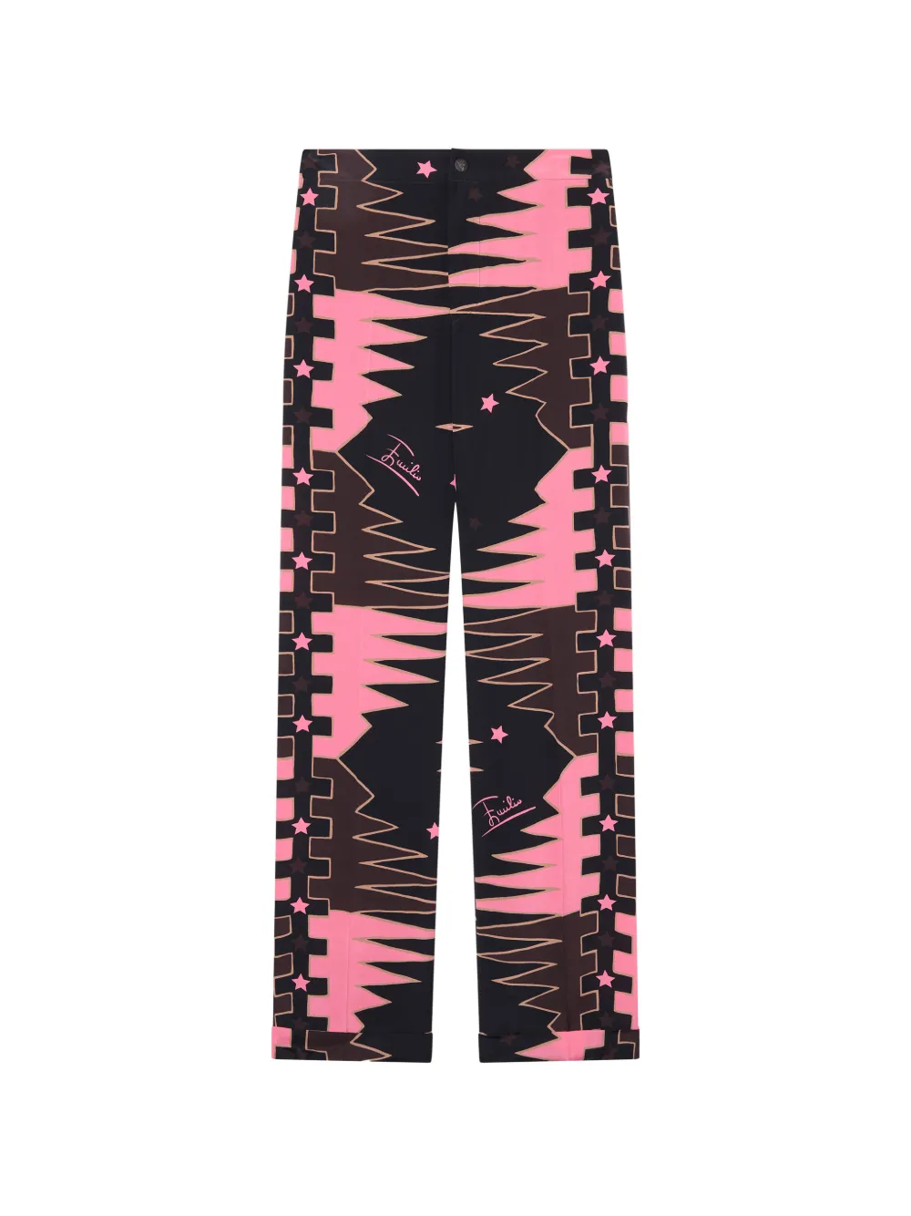 PUCCI Valdimontone-print silk pants Bruin