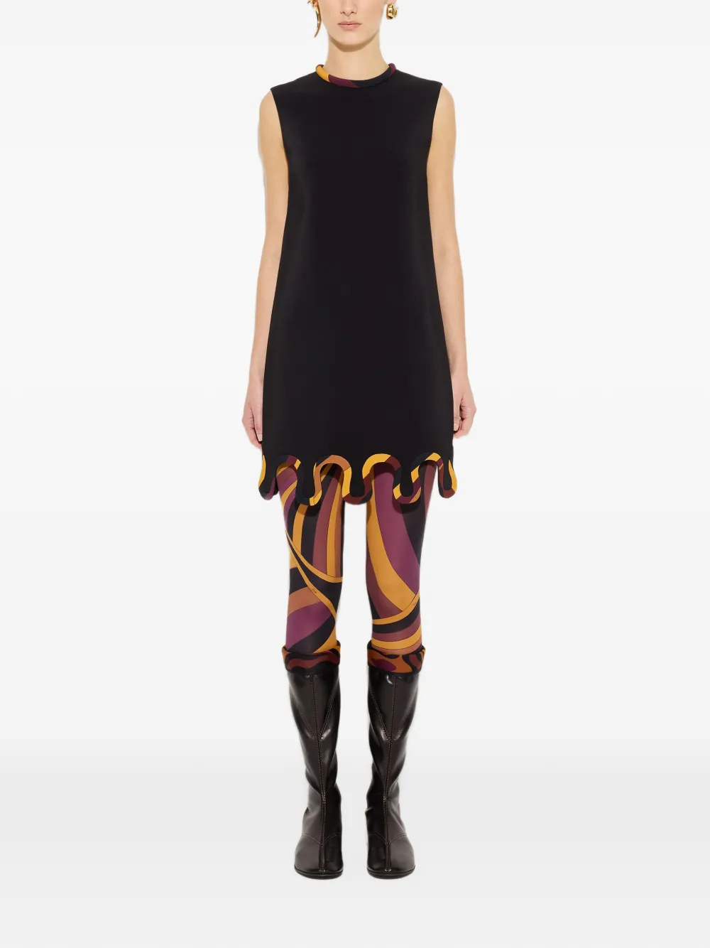 PUCCI Cady dress with printed details Zwart