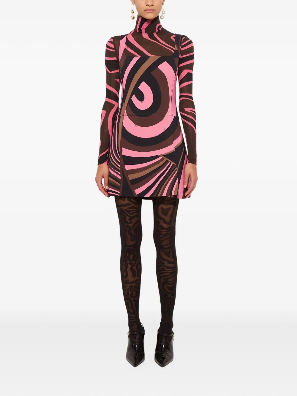 PUCCI Iride-print cady dress Roze