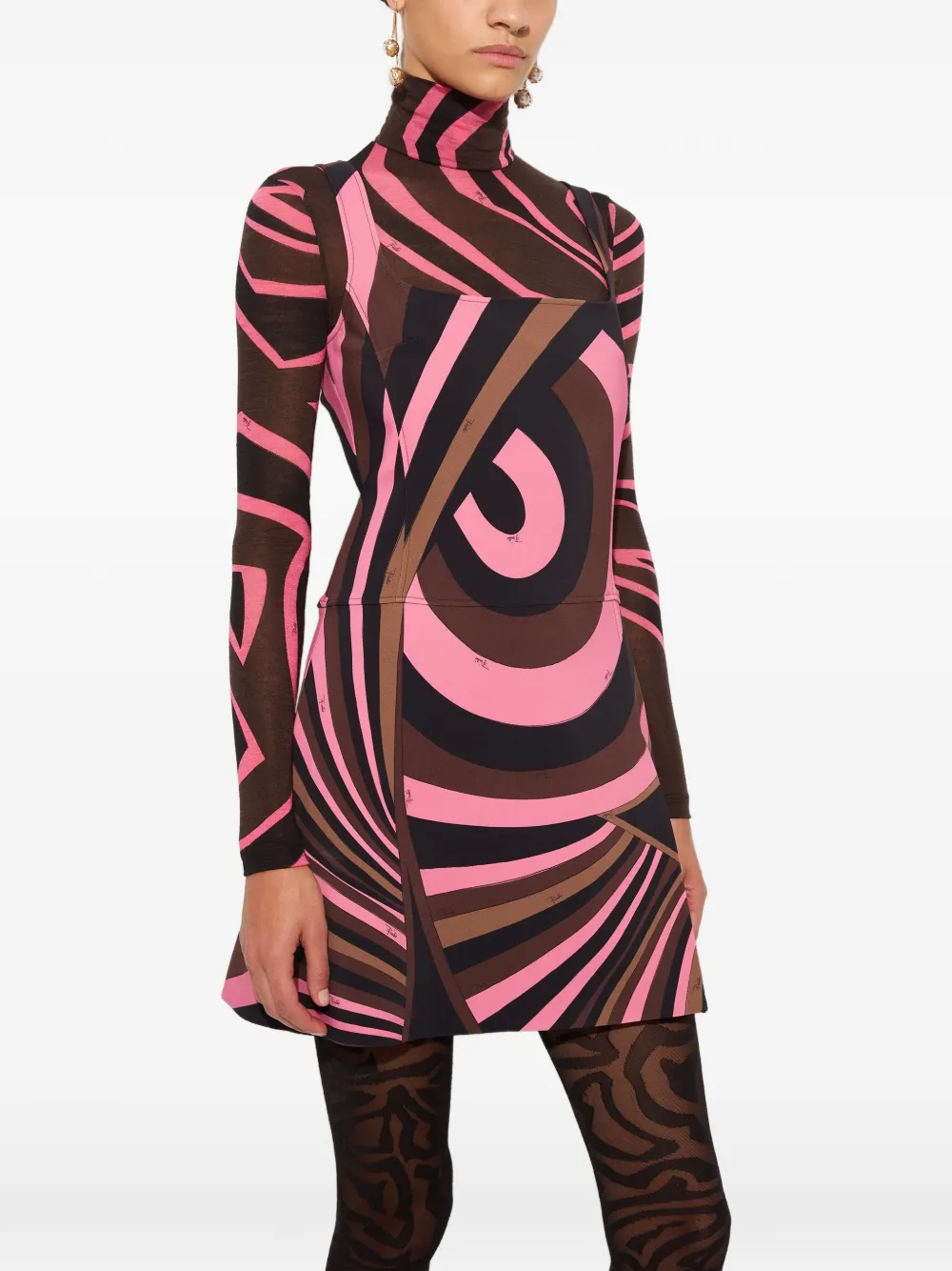 PUCCI Iride-print cady dress Roze