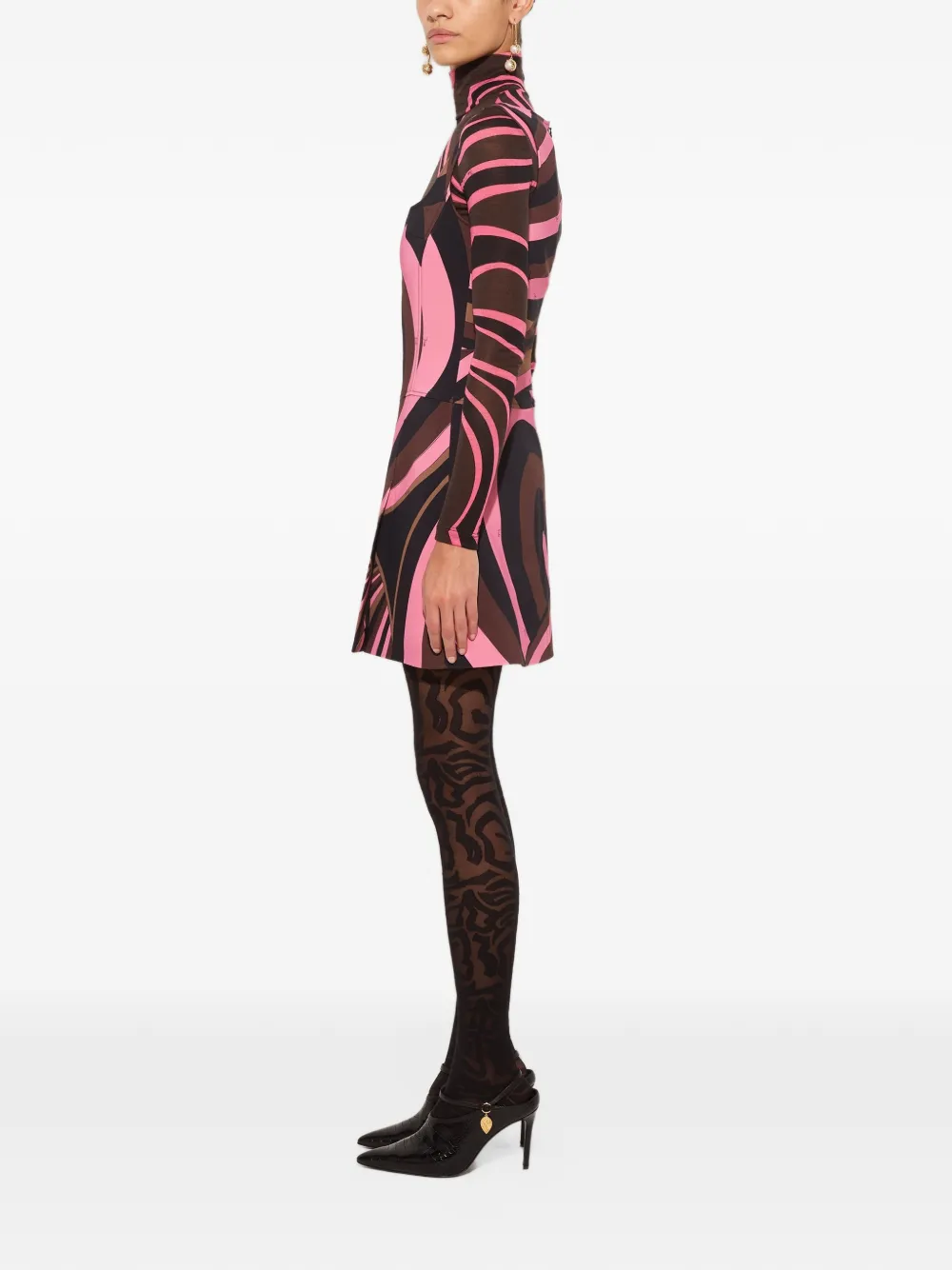 PUCCI Iride-print cady dress Roze