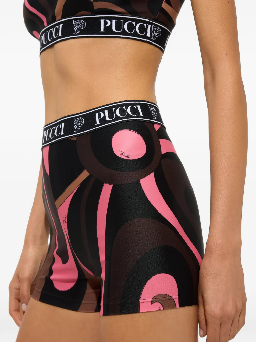 PUCCI Marmo-print cycling shorts Zwart