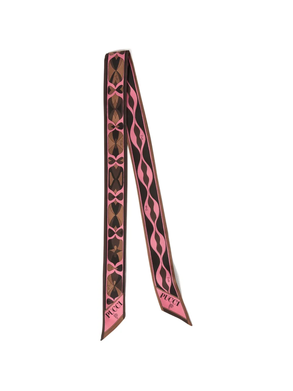 PUCCI Mixed print silk bandeau Roze