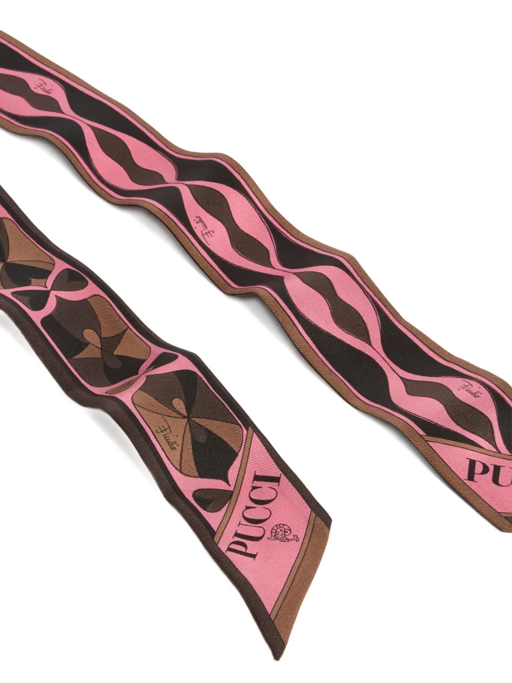 PUCCI Mixed print silk bandeau Roze