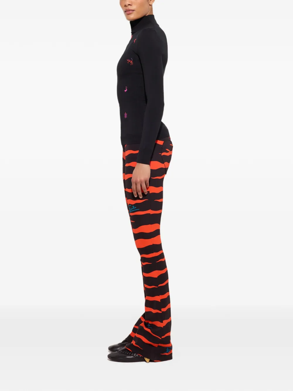 PUCCI embroidered wool sweater Zwart