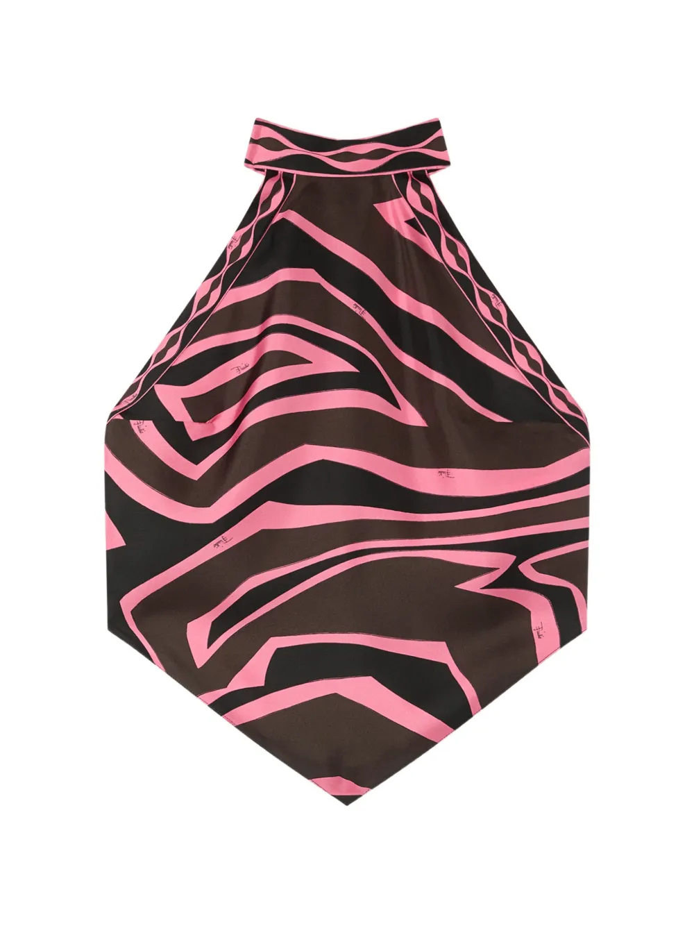 PUCCI Labirinto print silk scarf top - Noir PUCCI Labirinto print silk scarf top - Noir