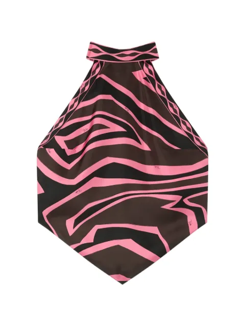 PUCCI Labirinto print silk scarf top