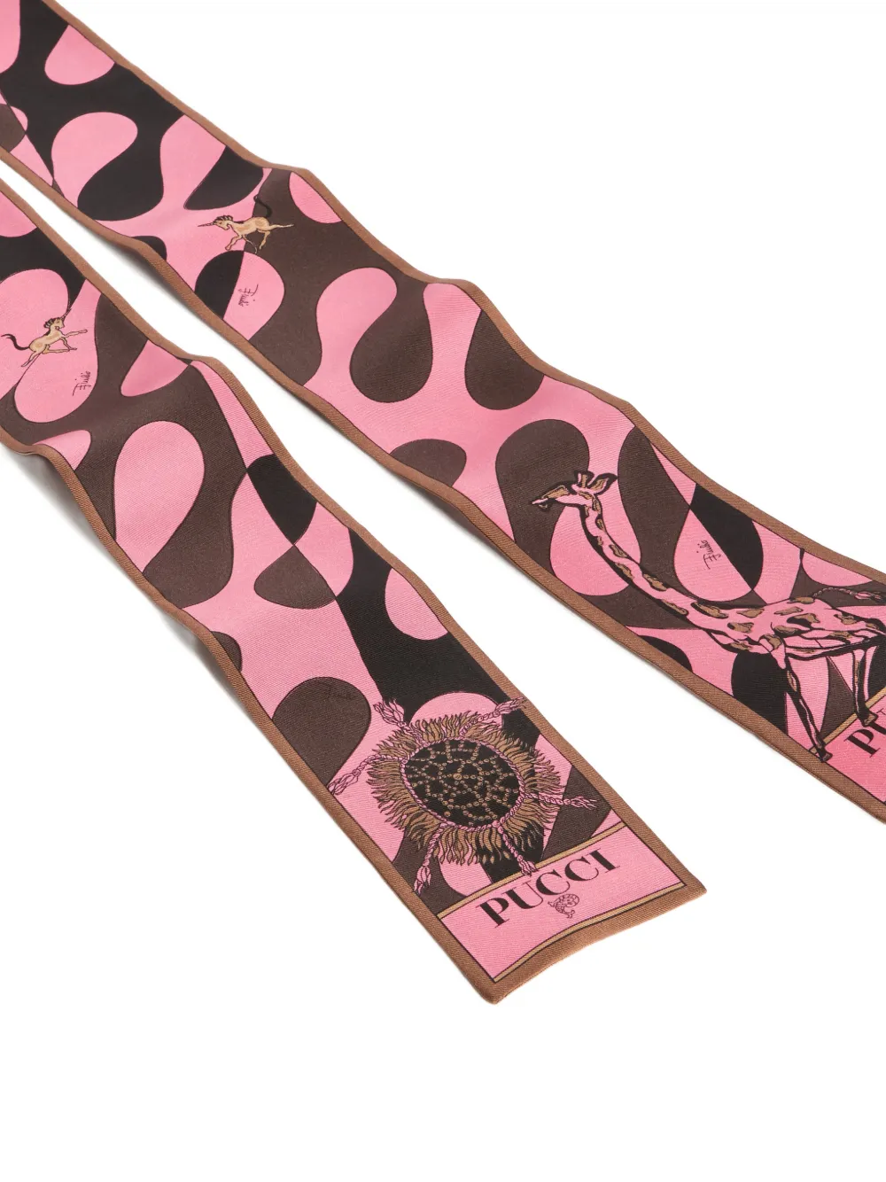 PUCCI mixed-print silk bandeau Roze