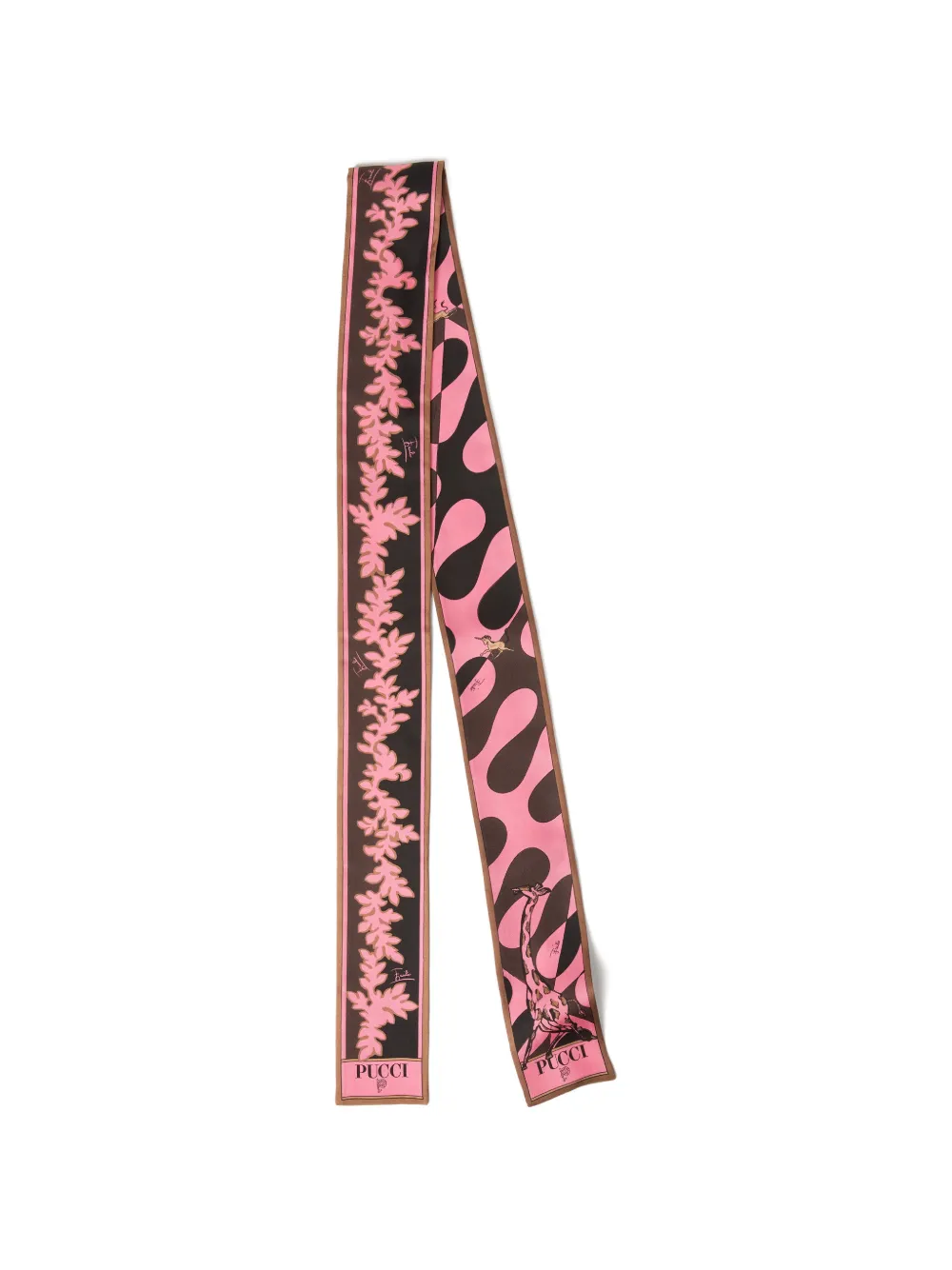 PUCCI mixed-print silk bandeau Roze