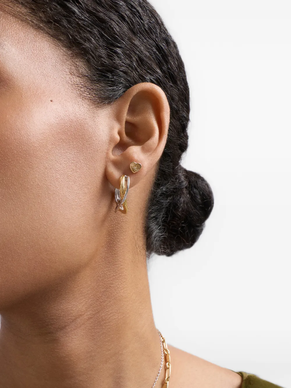 Astley Clarke Aurora Weave Hoop Earrings In Gold