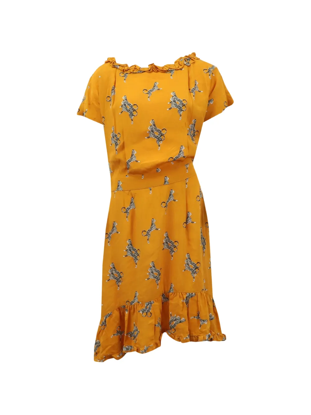 Baum Und Pferdgarten Flamenco ruffle midi dress - Gelb