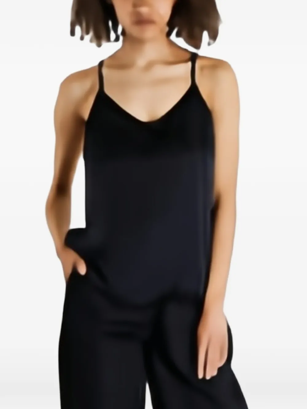 Urban Classics satin-finish slip top - Nero