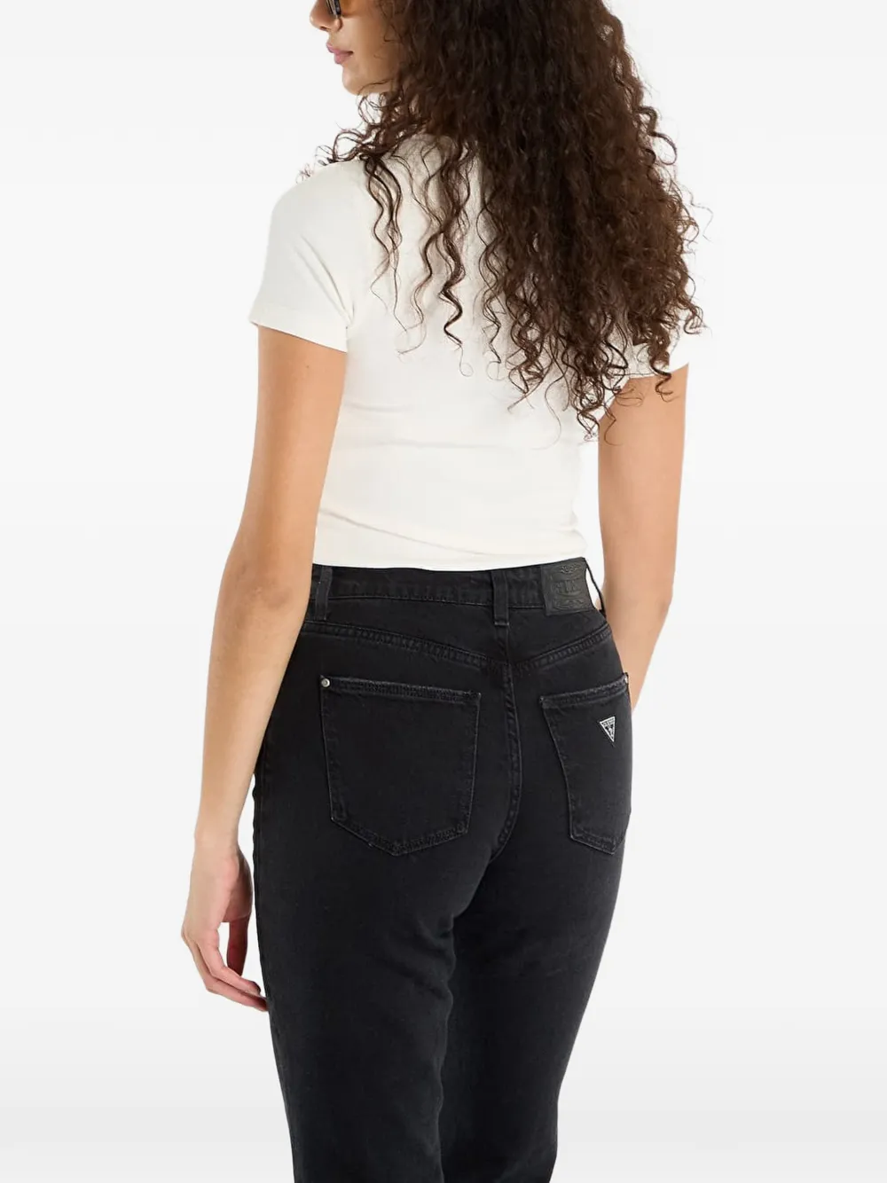 GUESS JEANS T-shirt met geborduurd logo Wit