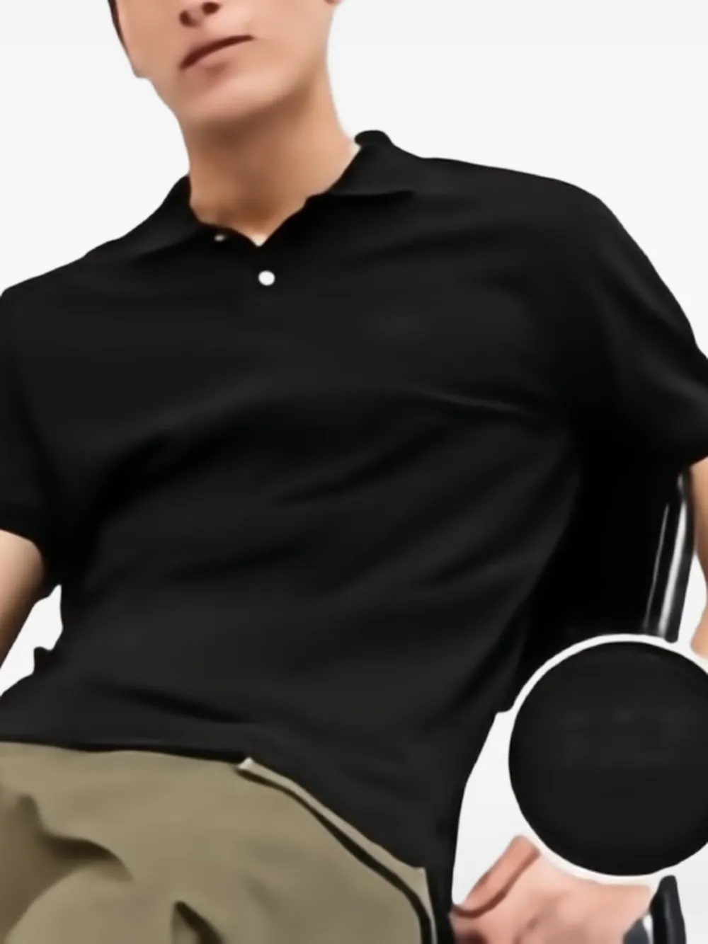 GAP logo-embroidered piqué polo shirt - Nero