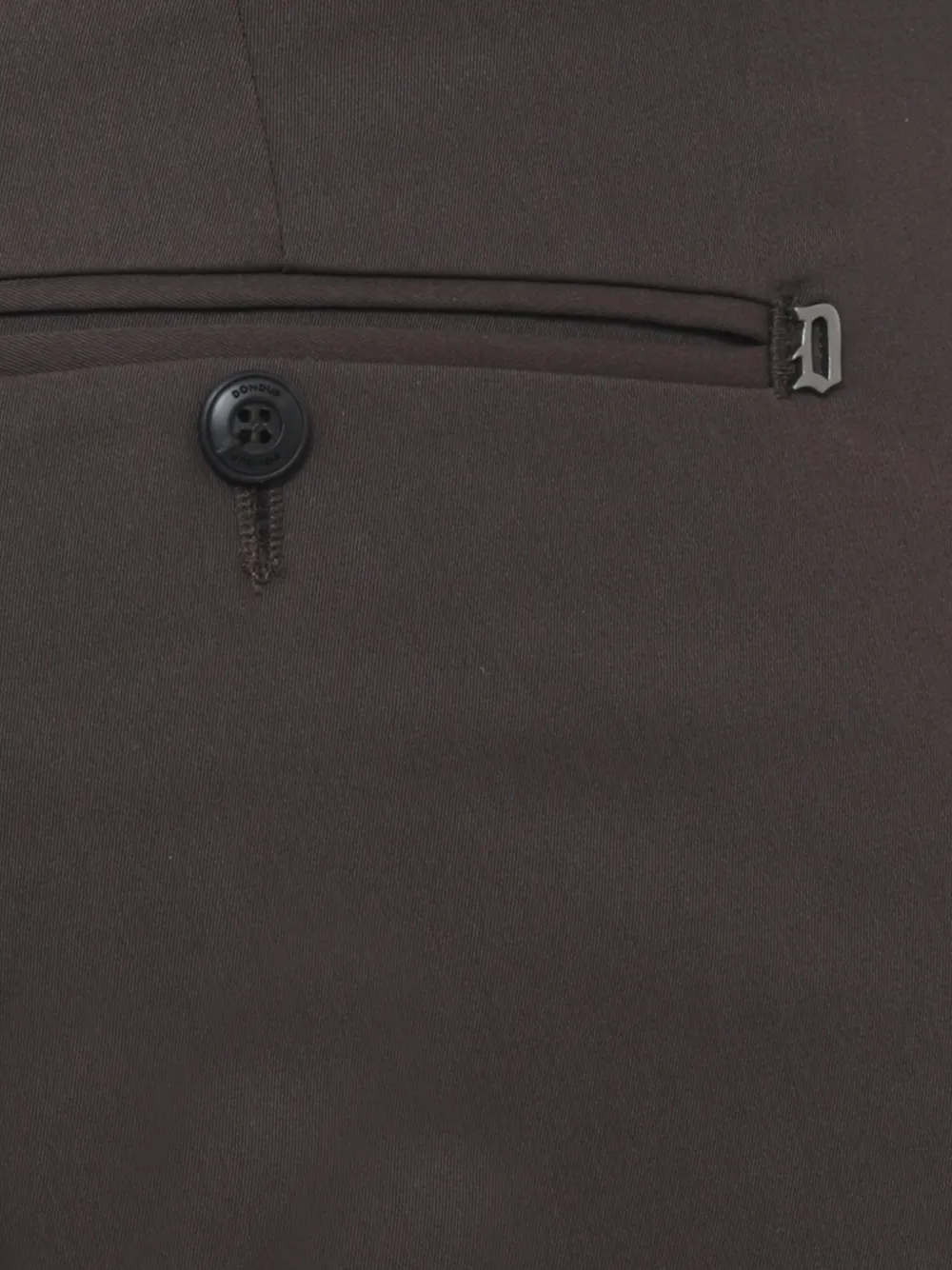 DONDUP logo-plaque turn-up trousers Bruin
