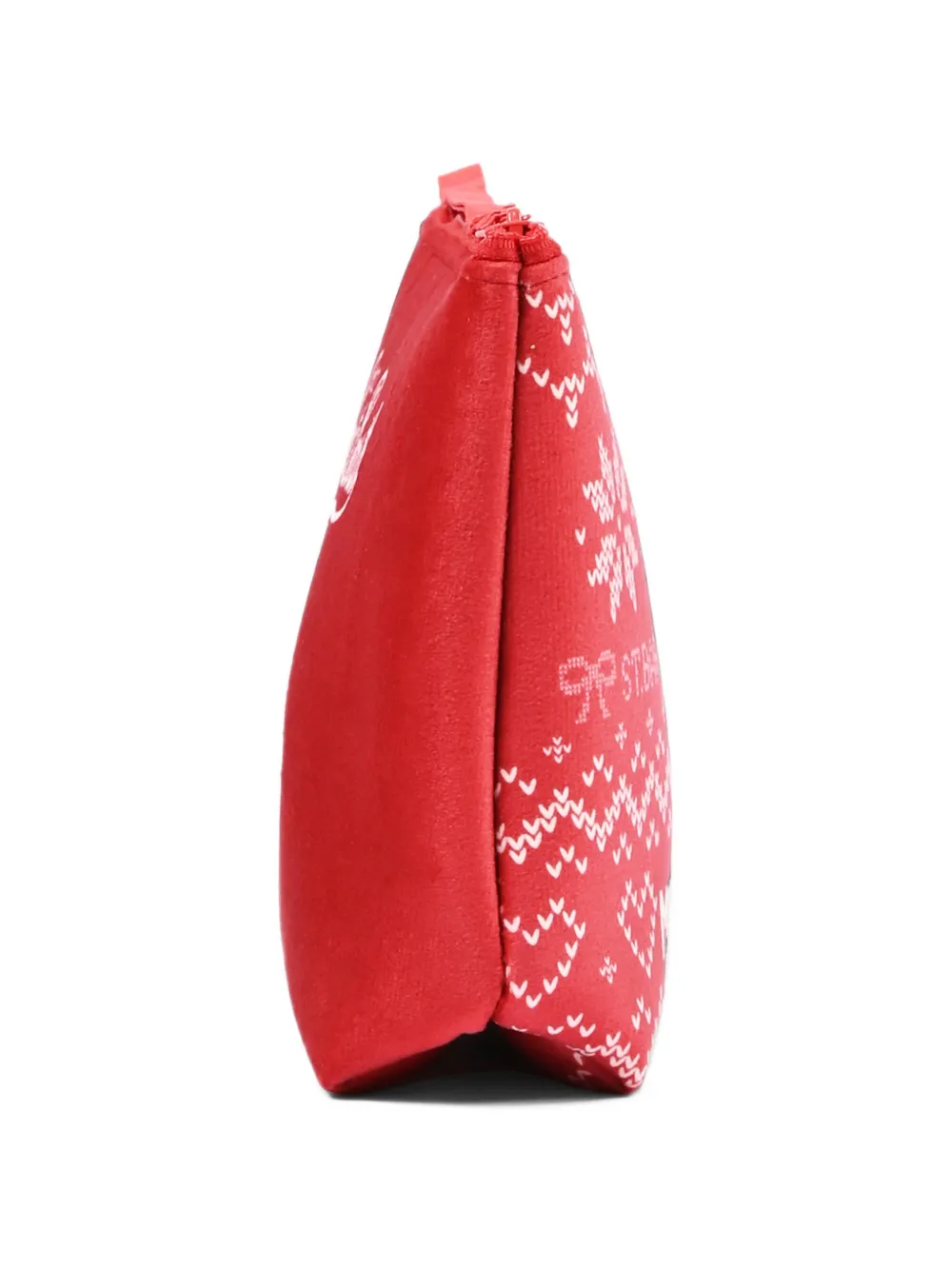 MC2 Saint Barth Kids x Peanuts Aline Merry Christmas Snoopy and Woodstock printed clutch bag Rood