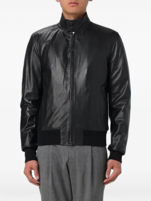  XC zip-up leather jacket