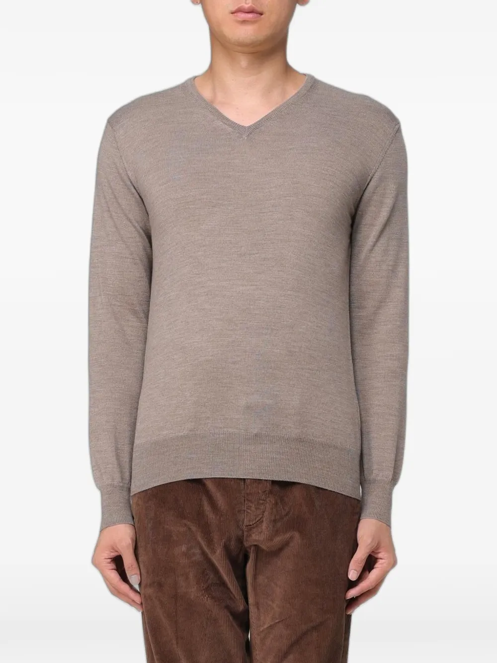 XC V-neck sweater - Nude