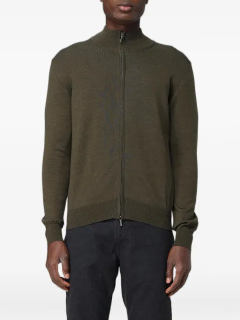  XC zip-up merino wool cardigan