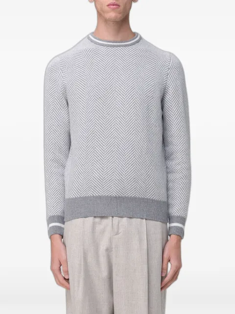 XC herringbone-knit crew-neck sweater