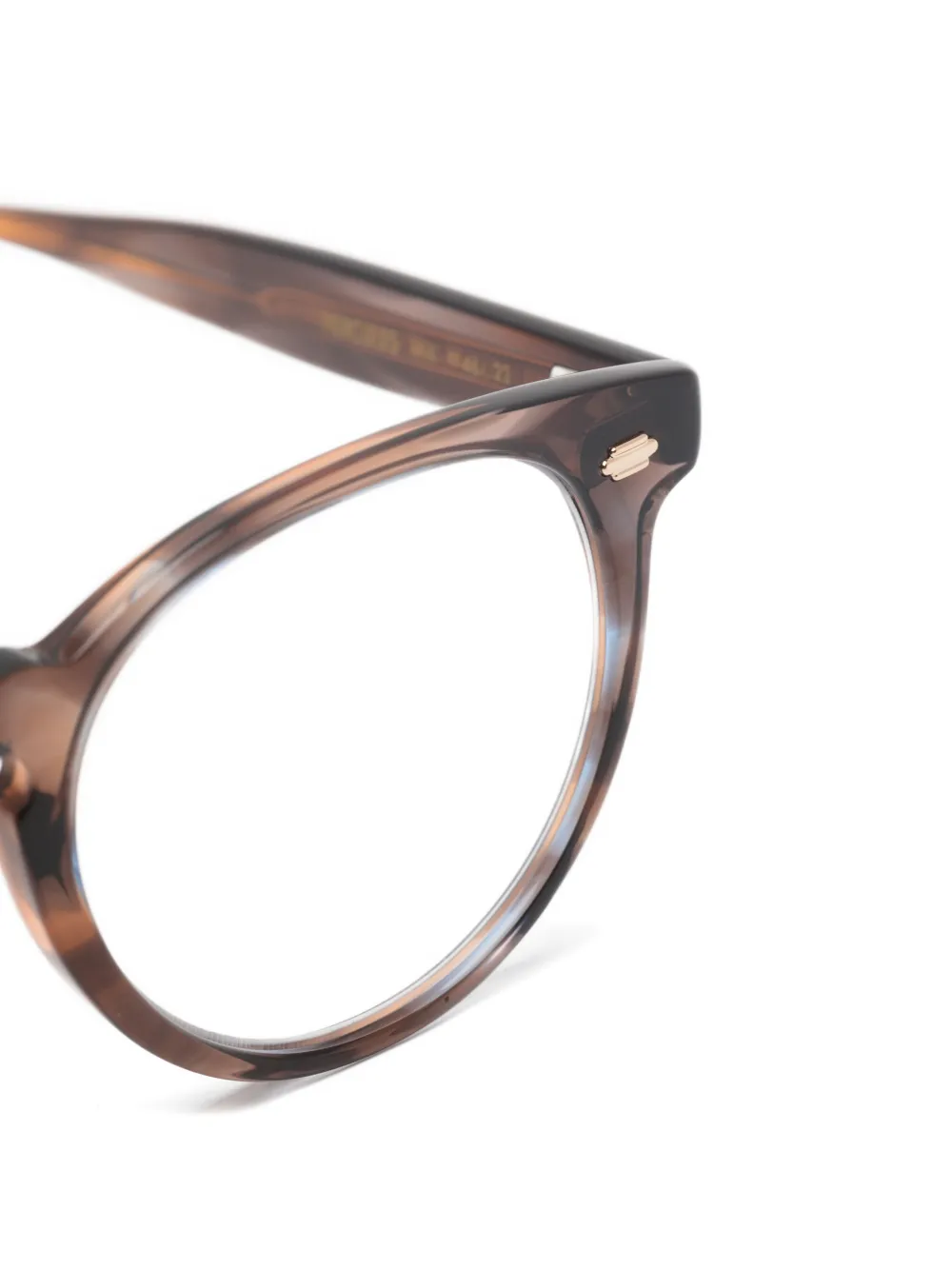 Garrett Leight Hercules bril met rond montuur Bruin