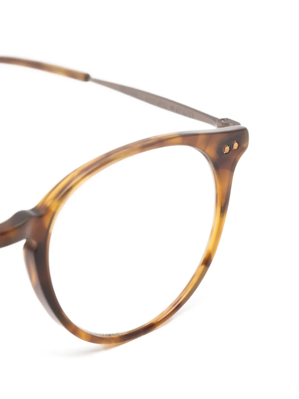 Garrett Leight Clune J bril met rond montuur Bruin