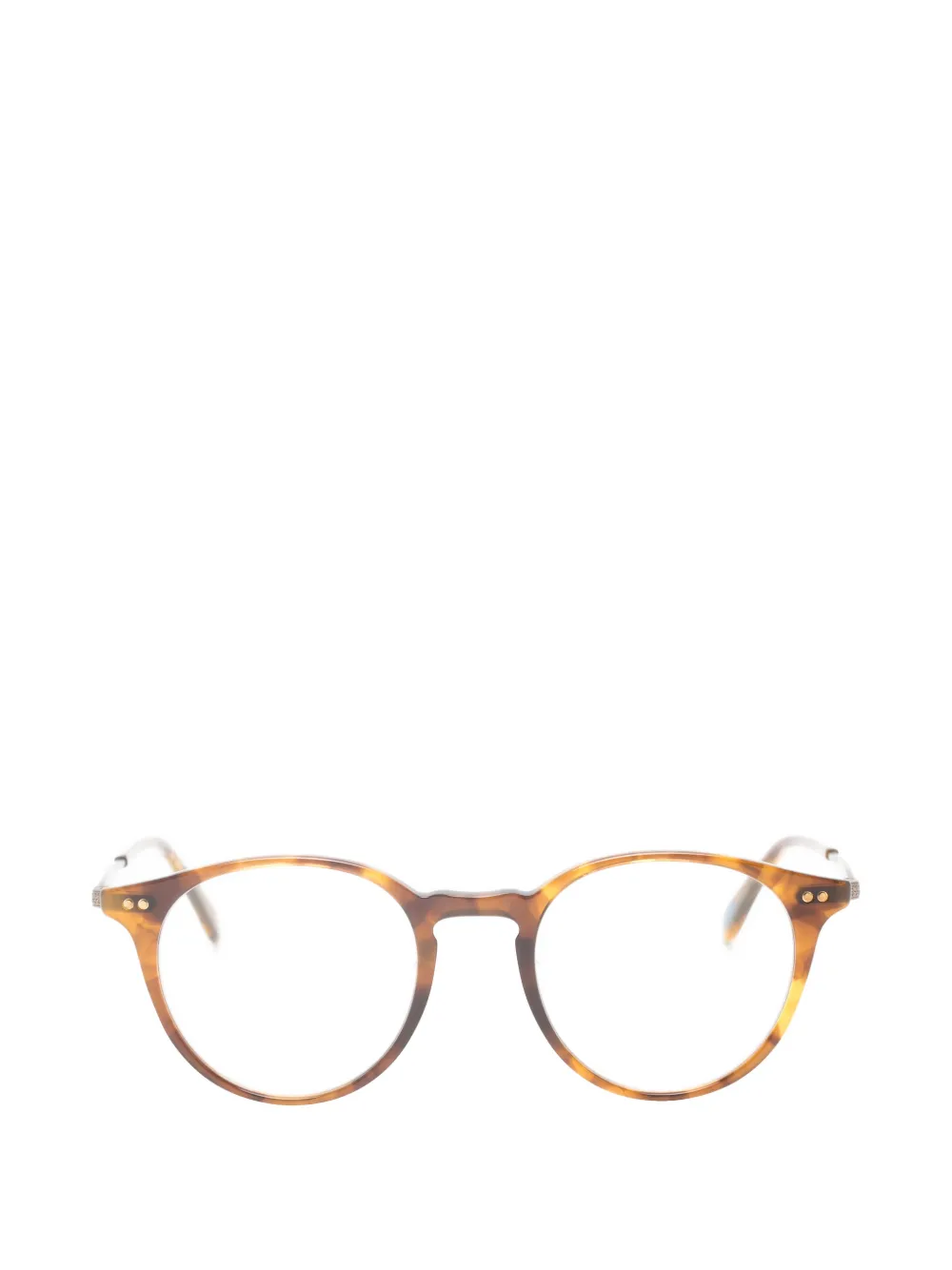 Garrett Leight Clune J bril met rond montuur Bruin