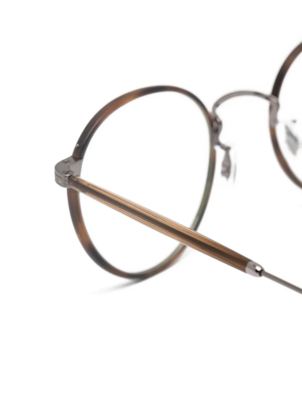 Garrett Leight Wilson bril met rond montuur Bruin