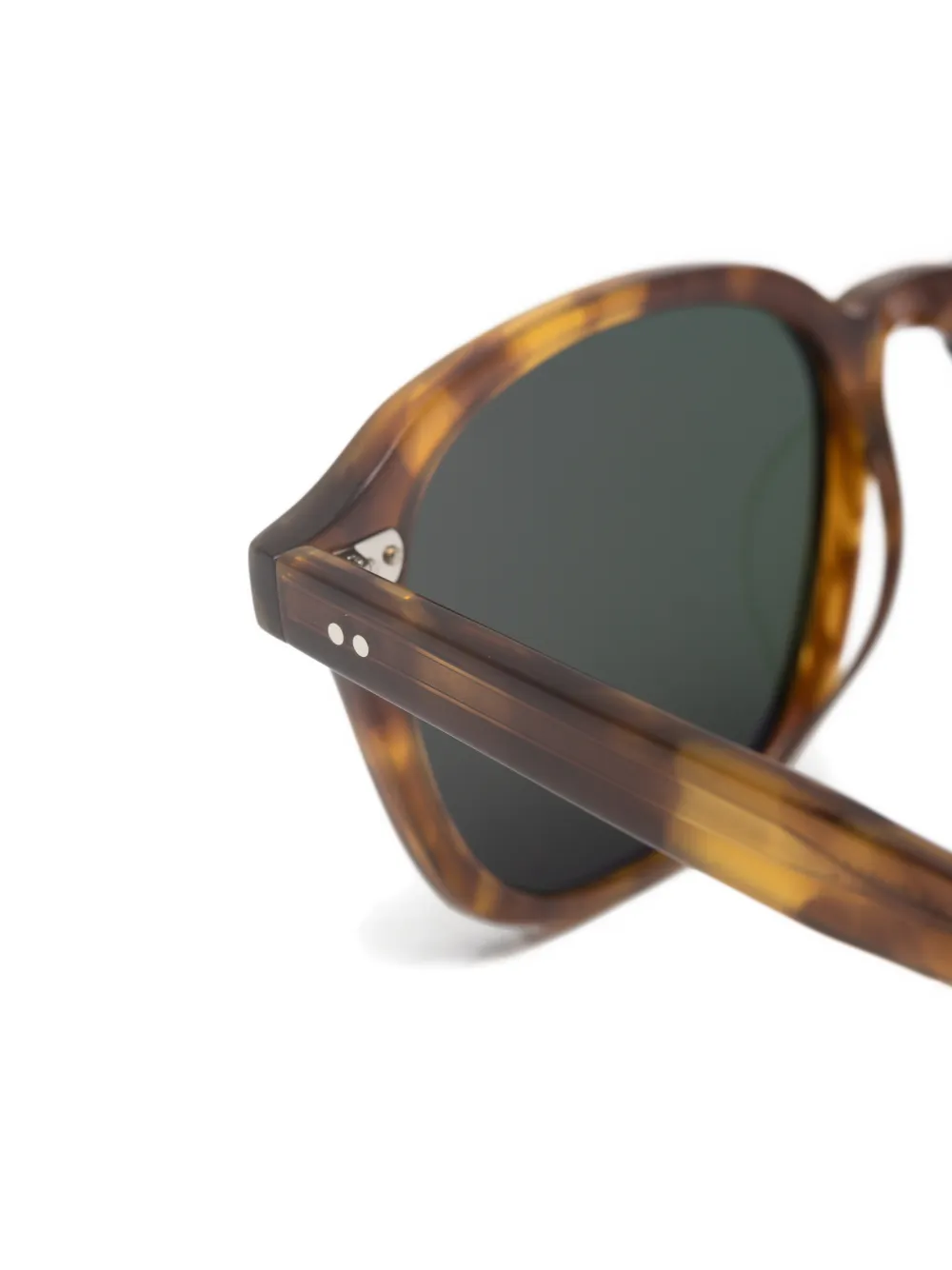 Garrett Leight Lachman zonnebril met vierkant montuur Bruin