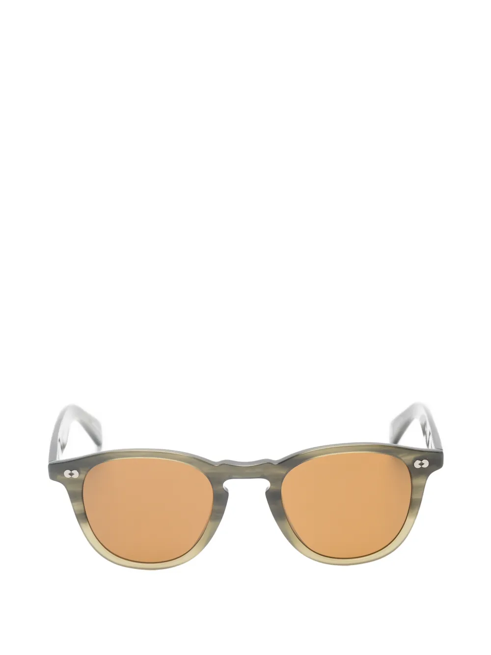 Garrett Leight Hampton X zonnebril met rond montuur Groen