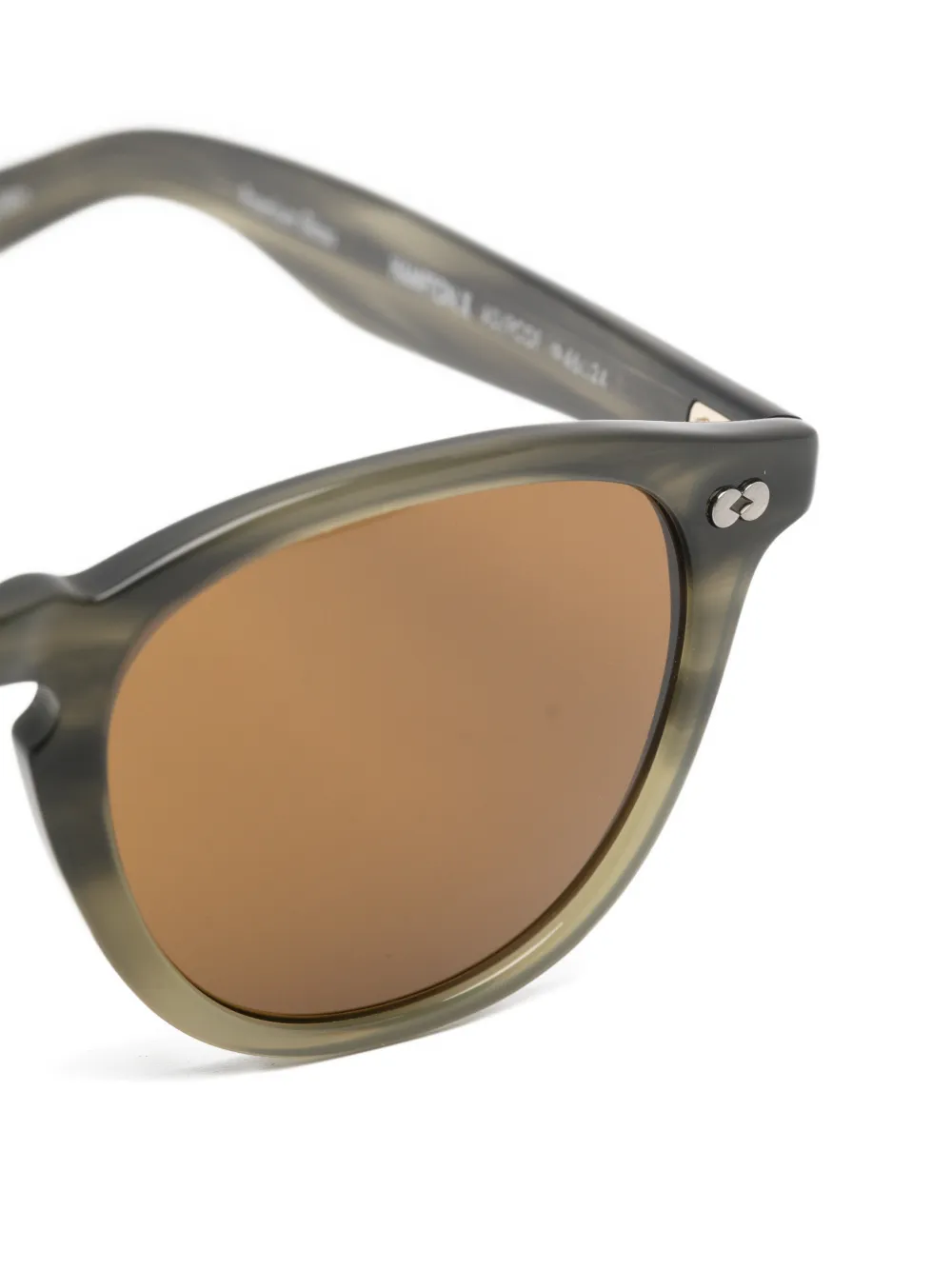 Garrett Leight Hampton X zonnebril met rond montuur Groen