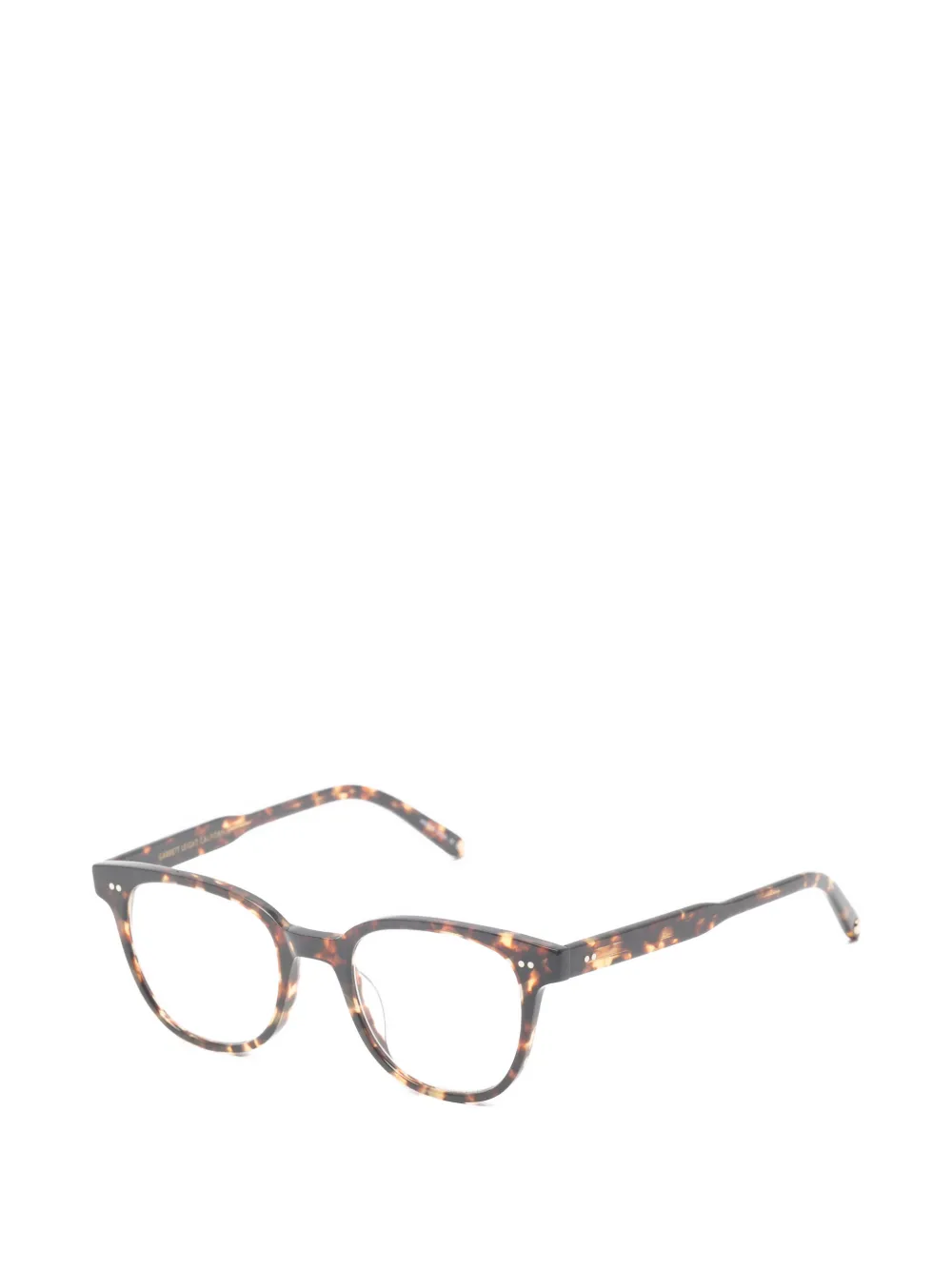 Garrett Leight Embury bril met schildpadschild-effect Bruin