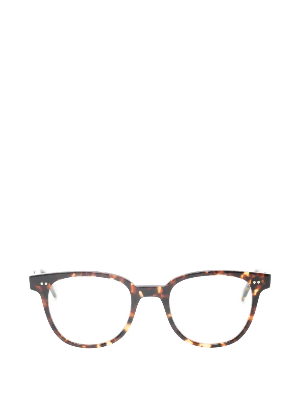 Garrett Leight Embury bril met schildpadschild-effect Bruin