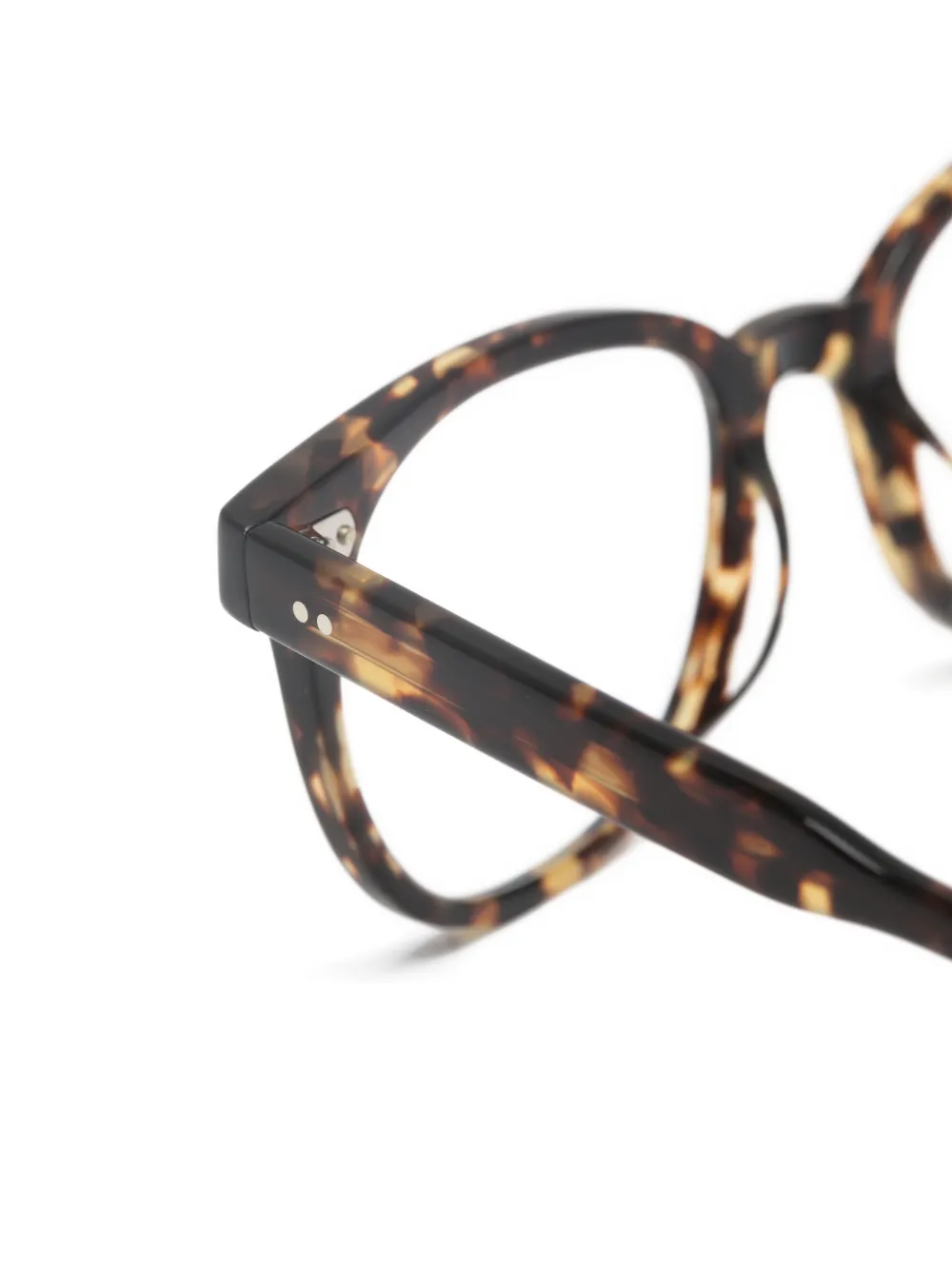 Garrett Leight Embury bril met schildpadschild-effect Bruin