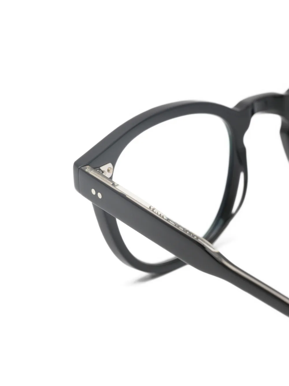 Garrett Leight Evan bril met rond montuur Zwart