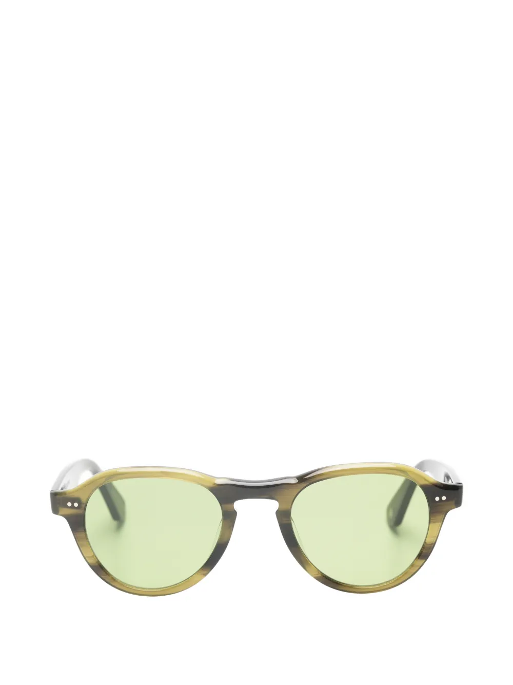 Garrett Leight McNally zonnebril met rond montuur Groen