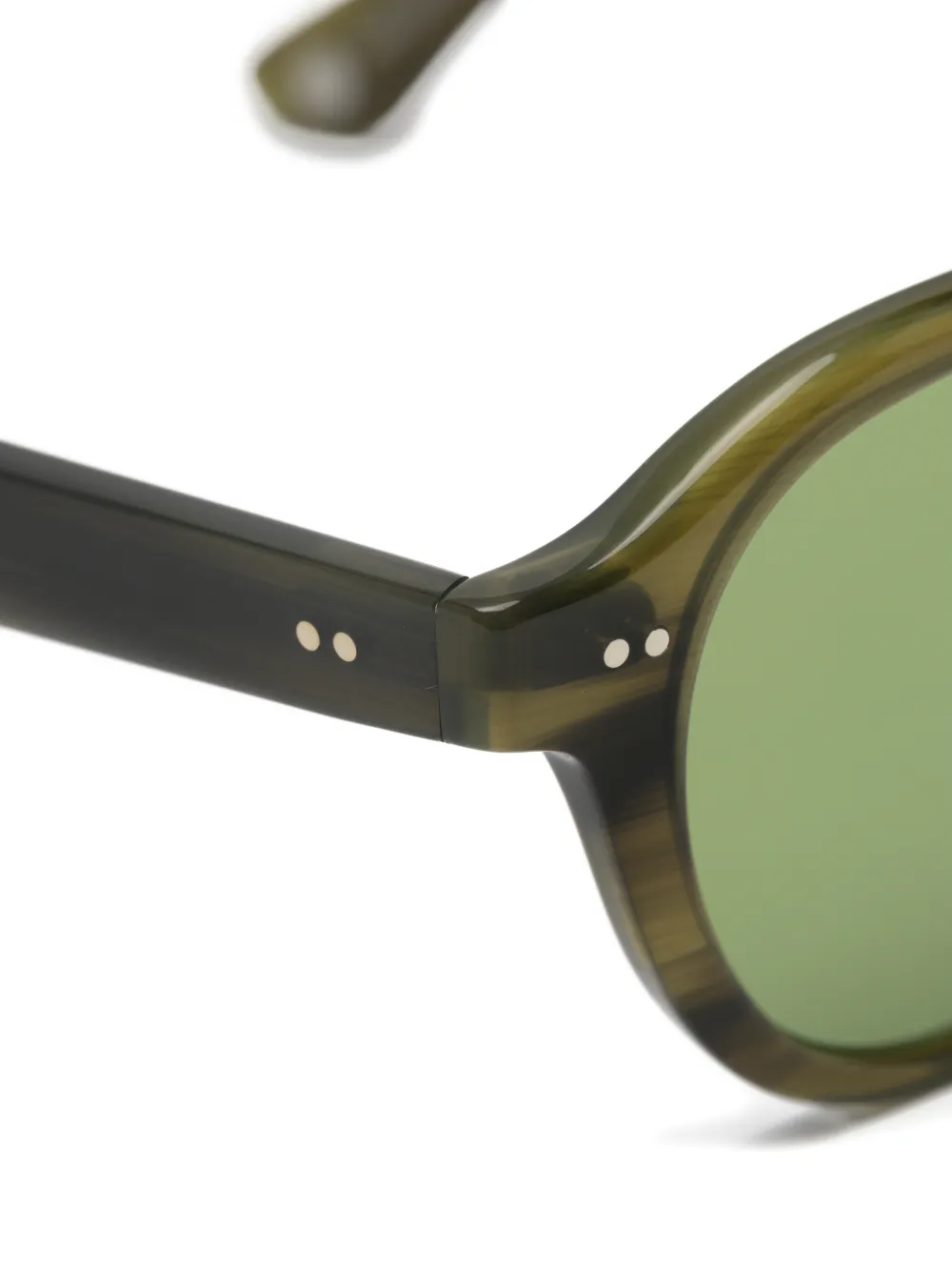 Garrett Leight McNally zonnebril met rond montuur Groen