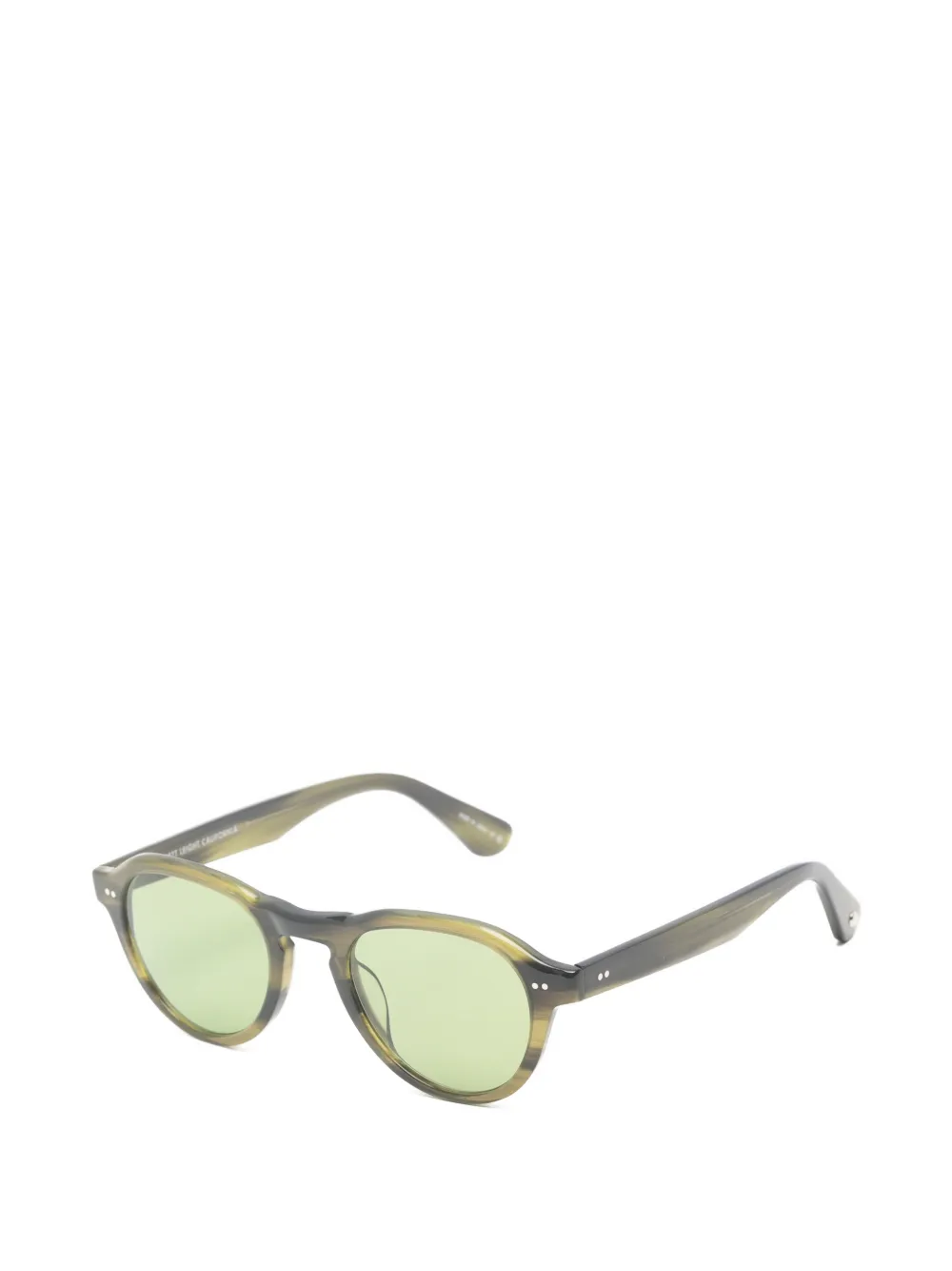 Garrett Leight McNally zonnebril met rond montuur Groen