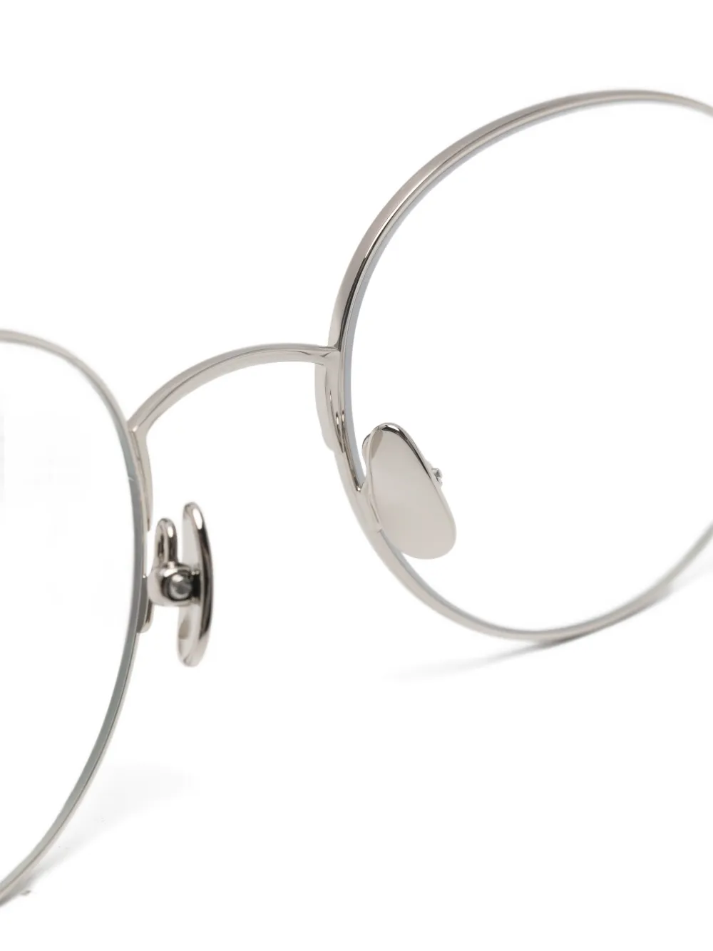 Garrett Leight Cloy II bril met rond montuur Zilver