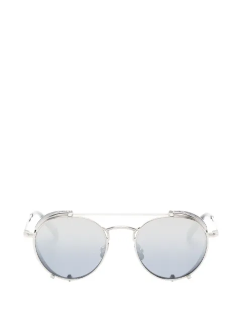 Garrett Leight OCampo clip-on round-frame sunglasses