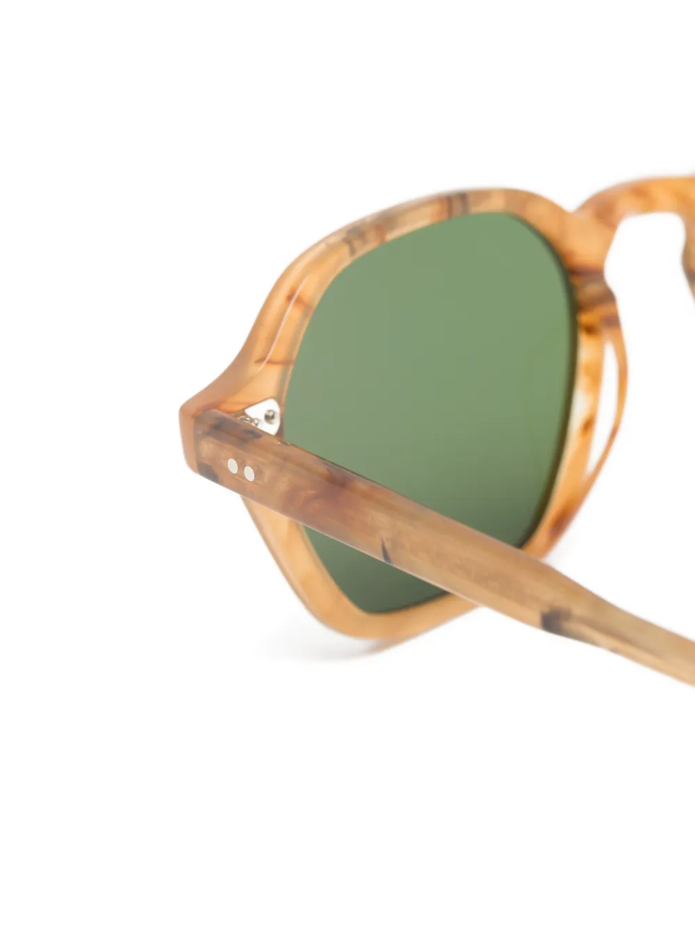 Garrett Leight Temescal zonnebril met geometrisch montuur Beige