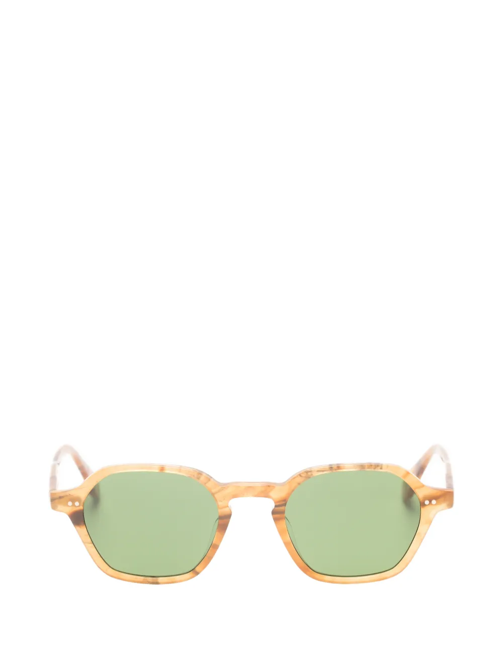 Garrett Leight Temescal zonnebril met geometrisch montuur Beige