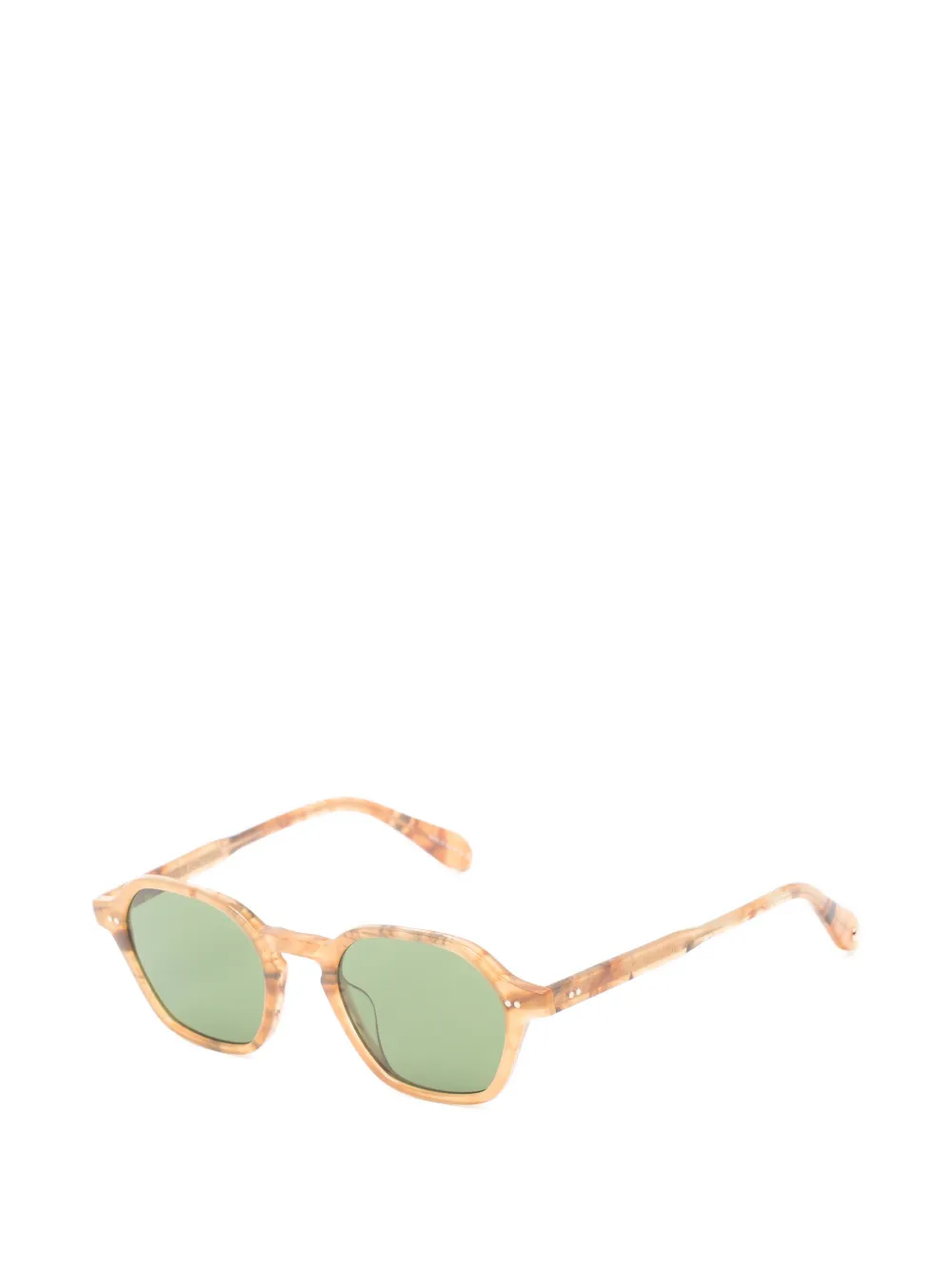 Garrett Leight Temescal zonnebril met geometrisch montuur Beige